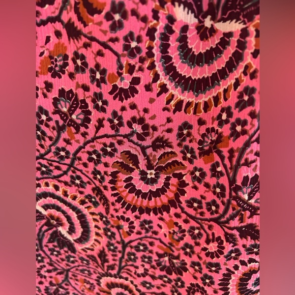 A.L.C. Women's Pink June Floral Paisely Silk Top Size 8 - Picture 6 of 7